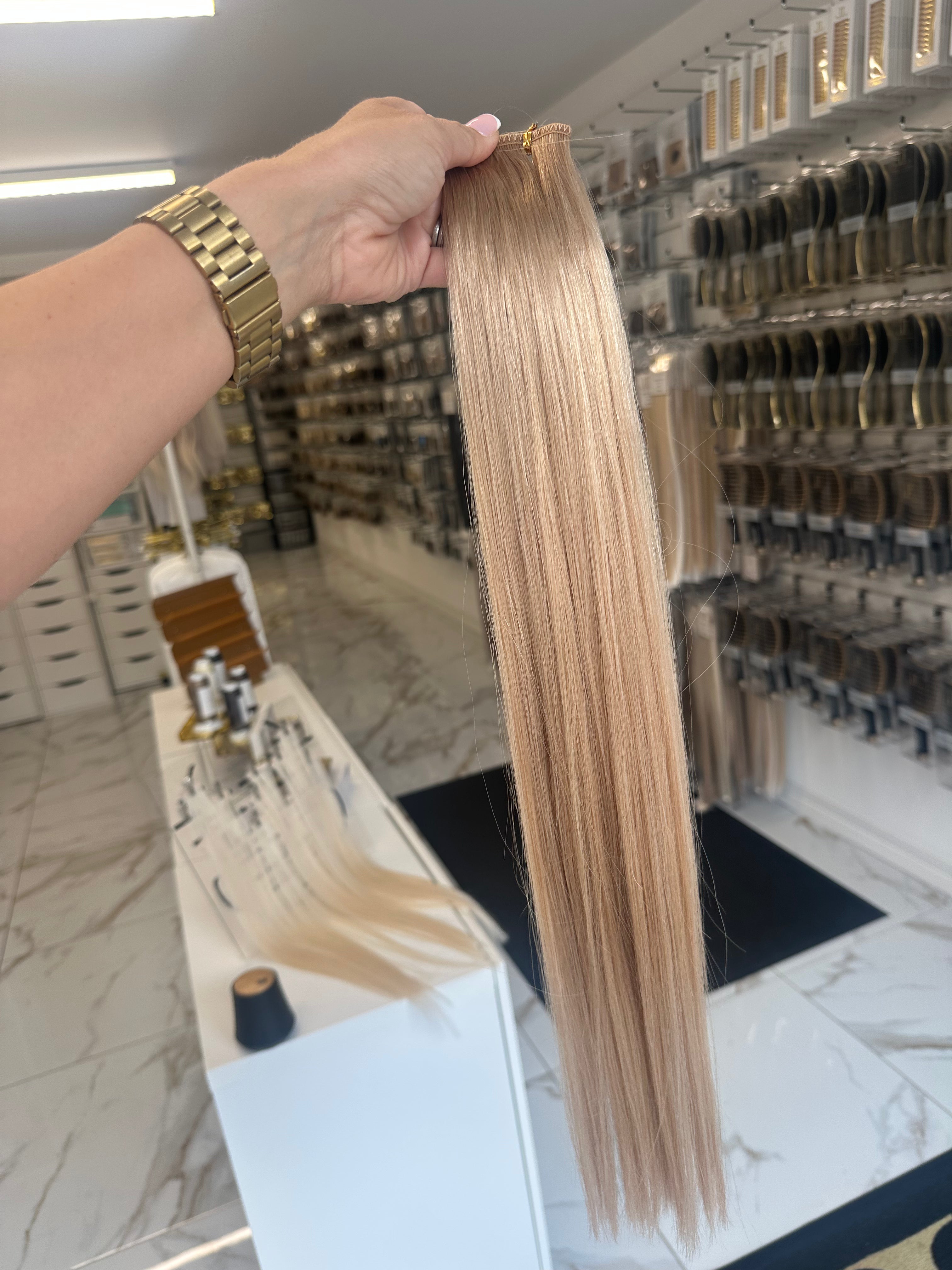 *SALE* Butterscotch Flat weft 50g 22”