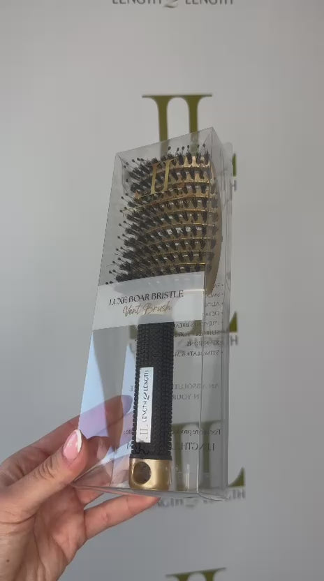 LUXE Boar Bristle Smoothing Paddle Brush