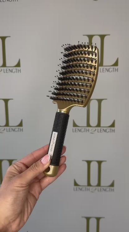 LUXE Boar Bristle Smoothing Paddle Brush